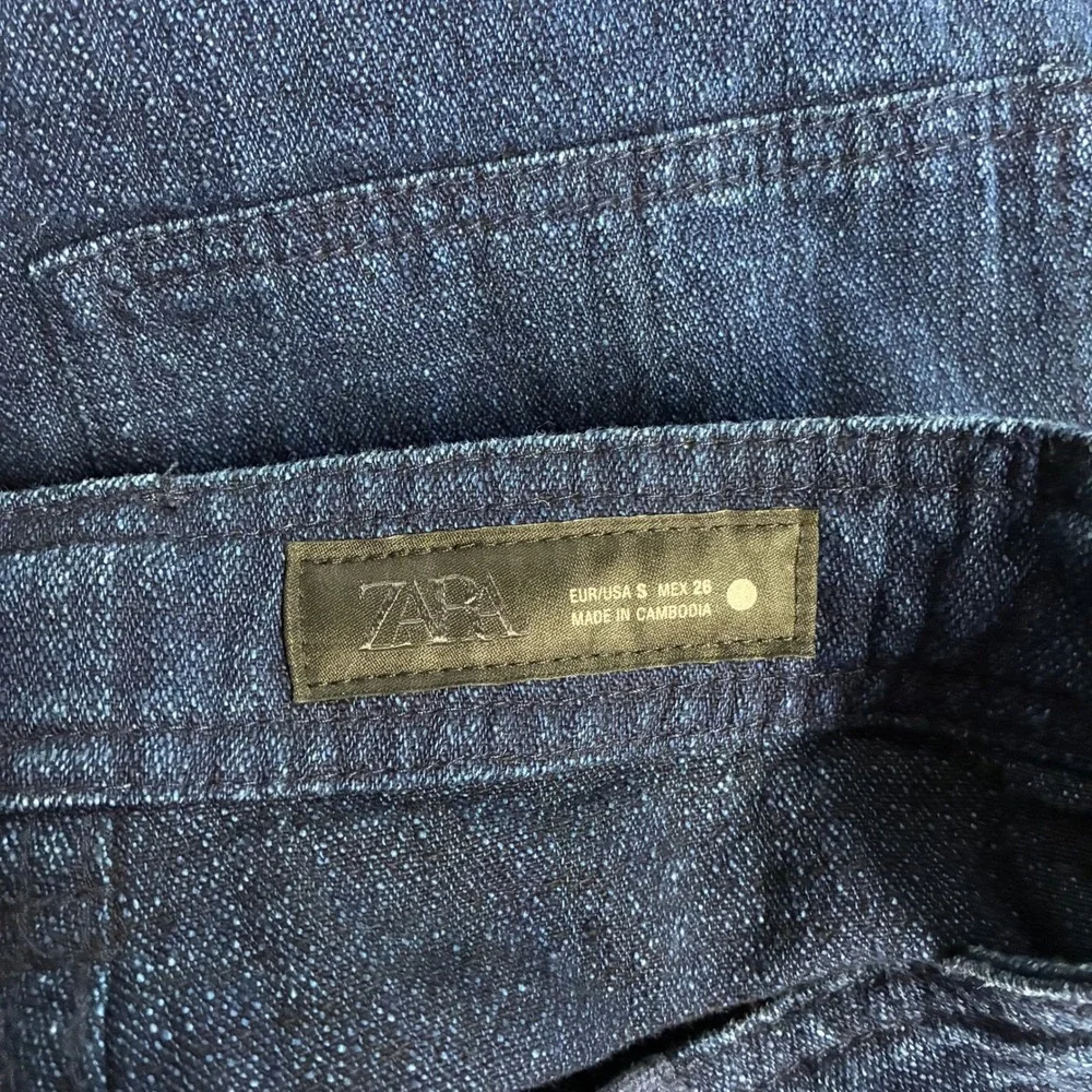 Zara ZW Collection Contrast Pocket Trousers Size S Contemporary Patchwork